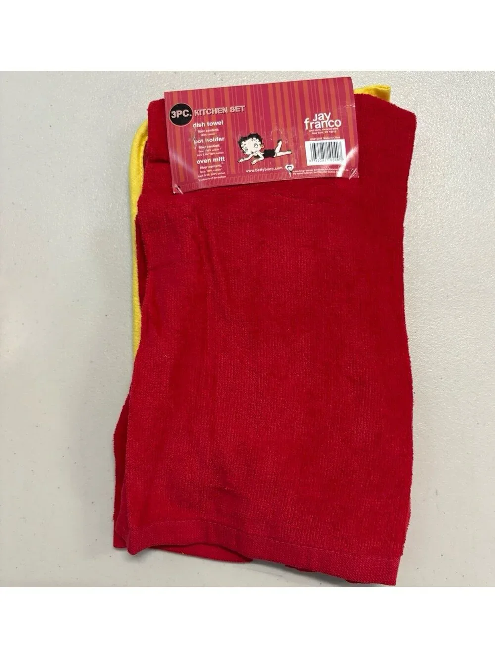 Betty Boop 3pc Kitchen Set NWT Jay Franco Dish Towel Pot Holder Oven Mitt 2006